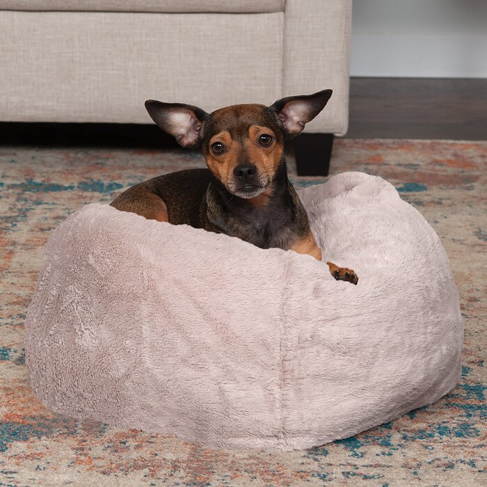 Plush ball clearance dog bed