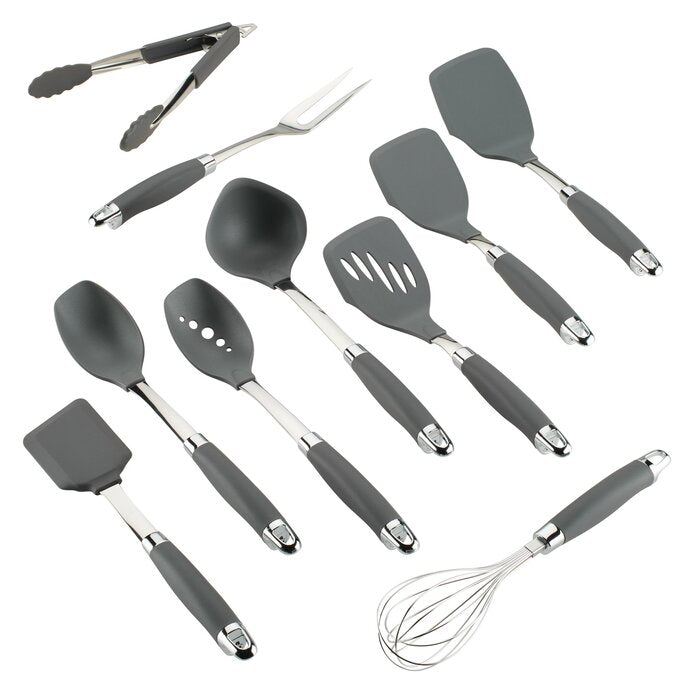 Anolon Tools and Gadgets SureGrip Nylon Nonstick Kitchen Utensil Set, 10-Piece