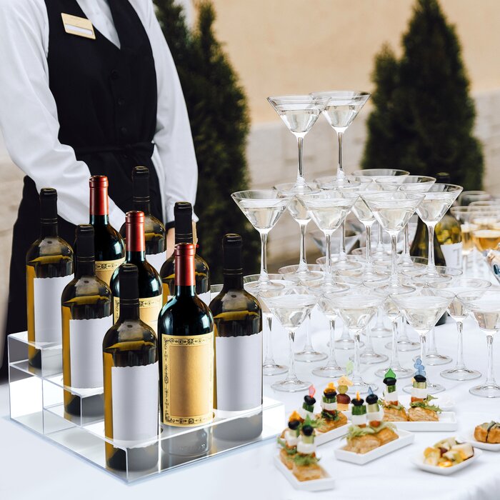 Boscobel Bottle Tabletop Wine Bottle Rack in Clear