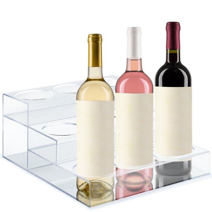 Boscobel Bottle Tabletop Wine Bottle Rack in Clear